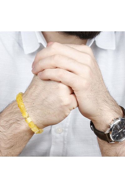 TESBİHCİBABA Cube Cut Popular Drop Amber Bracelet