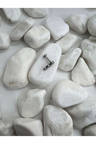 Karınca Piercing Crystal Tragus Piercing - Three-Stone Helix Conch Flat Lobe Lip Surgical Steel