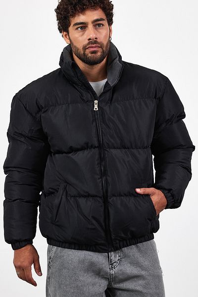 MADZEYMODA Мъжко дебело черно пухено яке с подплата Mz50639