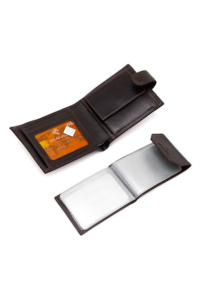 Eminsa Brown Leather Clip Men's Wallet