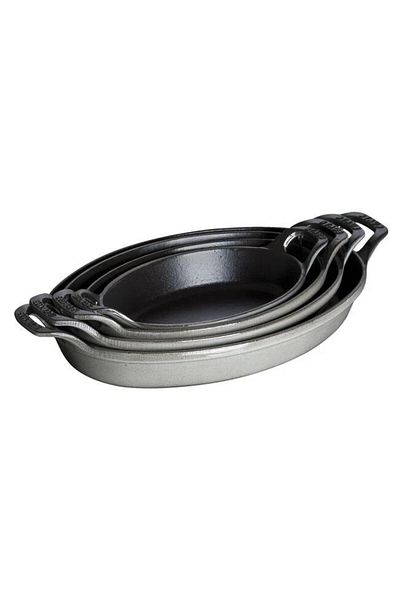 STAUB La Cocotte 21cm Graphite Gray Cast Iron Pan/Oven Dish - 405095590