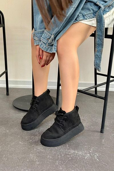 Oksit Άνετα μποτάκια Danto Ultra Platform Fur Inside Thick Sole Laced