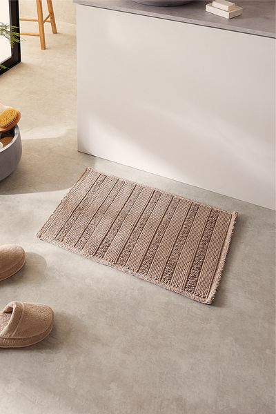 Ocean Home Textile Χαλάκι μπάνιου με μοτίβο βαμβακερό μπεζ χρώματος 40x60