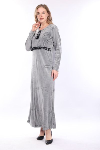 mervemoda ΓΥΝΑΙΚΕΙΟ ΜΑΚΡΙΜΑΝΙΚΟ ΒΕΛΟΥΔΙ ΦΟΡΕΜΑ