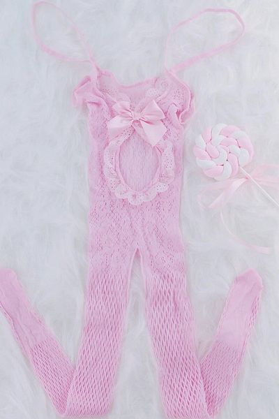 BUSEMSHE Women's Sweet Pink Color Ribbon Fancy Nightgown