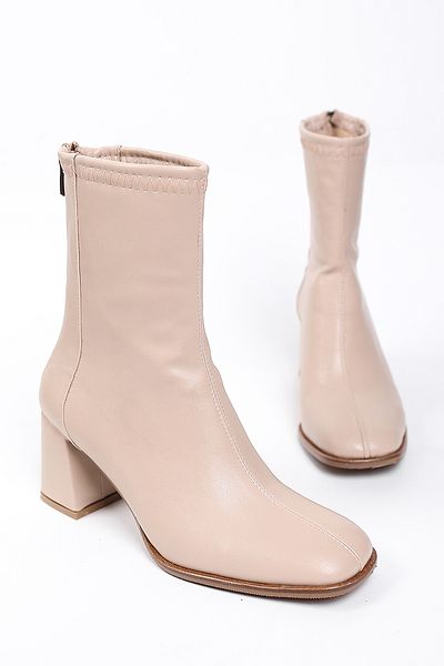 Liza Shoes Γυναικείες μπότες Stretch πίσω με φερμουάρ EMY A017-K01