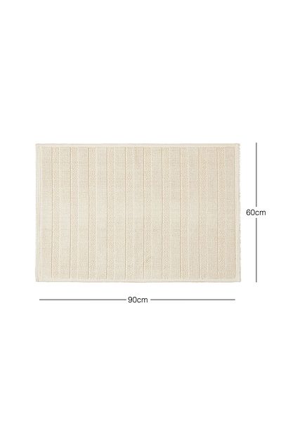 Ocean Home Textile Χαλάκι μπάνιου με μοτίβο βαμβακερό εκρού χρώματος 60x90
