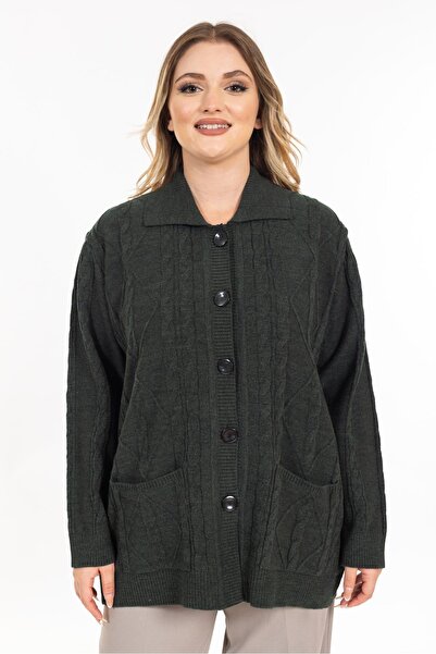 Mutlu City Polo kardigan od pletiva za žene srednjih godina - mekana tekstura...