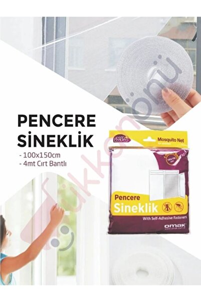 Viyalente Pencere Sineklik Hazır Pencere Sinekliği Cırt Bantlı 100x150 cm
