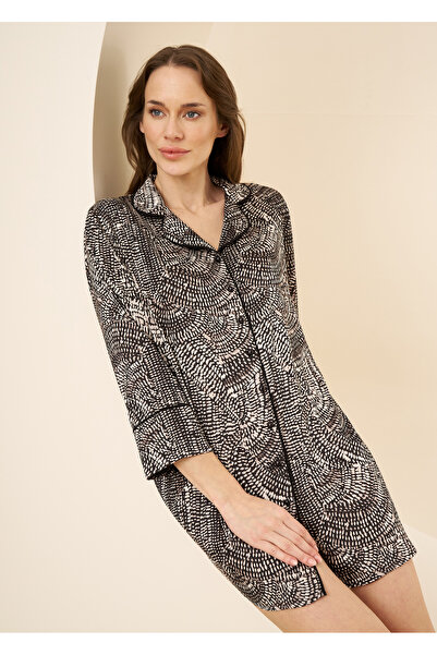 CAROLINE Half Sleeve Cuffed Buttoned Nightwear