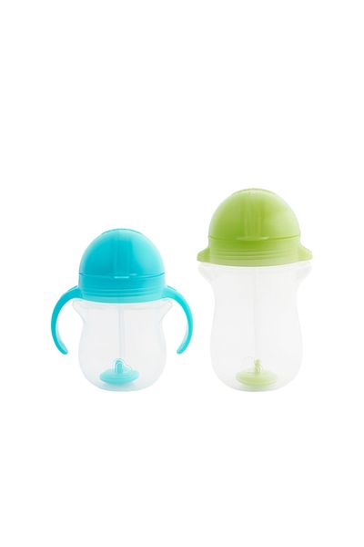 Munchkin Blue and Green Click Lock Spout Cup - 6 Months+207Ml / 12 Months+296Ml