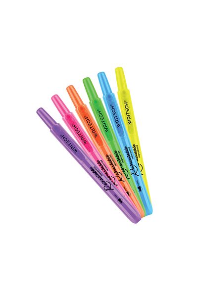 Writech W-805S Press-On Highlighter Neon Blue - Box of 12