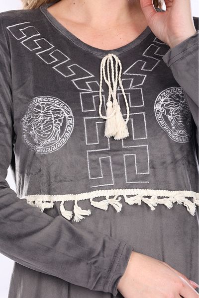 mervemoda ROCHIE DE CATIF DE DAMĂ MÂNECĂ LUNGĂ