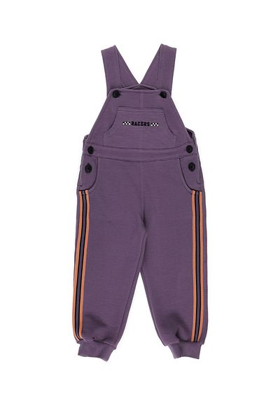 Panço Orange gestreifte Latzhose für Babys