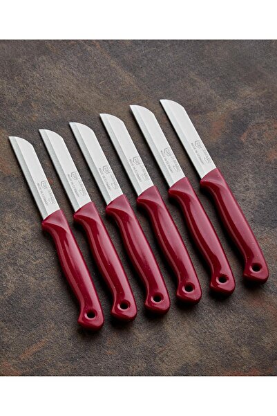 ONON Serrated Fruit Knife with Hanger, Set of 6 - Pink Fuchsia Glitter