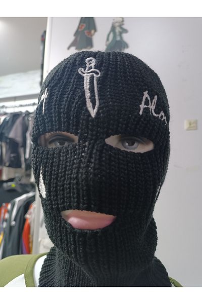 galaxyboutique Black Uzi Snow Mask Beret