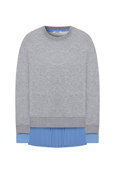 Mudo GÖMLEK DETAYLI OVERSIZE SWEATSHIRT