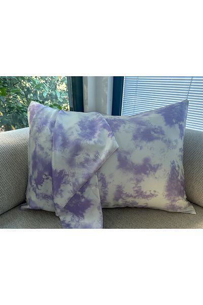 ICON SILK كيس وسادة حريري 100% قطعة واحدة 50 سم * 70 سم (أرجواني رخامي)