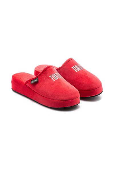 Twigy Red Shiny Women's House Slippers - Size 36/40