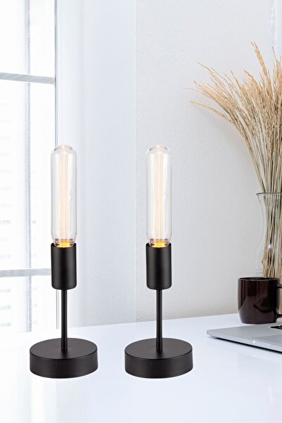 LBX LİGHTİNG BOX Yıldız Home Rustik Abajur 2.li Siyah