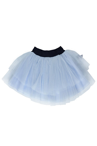 Panço Kız Bebek Beli Lastikli Tütü Mavi Etek