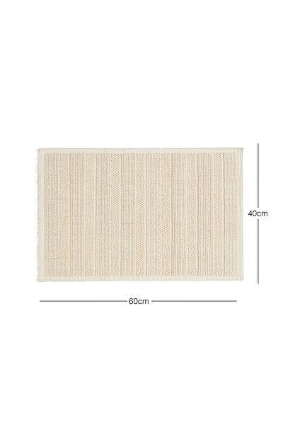 Ocean Home Textile Χαλάκι μπάνιου με μοτίβο από βαμβακερό εκρού χρώματος 40x60