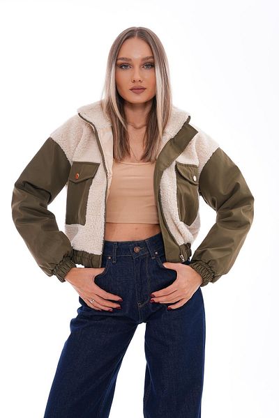 ŞİMAL Women's Plush Pocket Detailed Six Late Zipper Closure Coat 245109   -