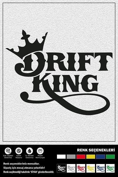Ecce AUTOCOLANT DRIFT KING 25 x 20 cm