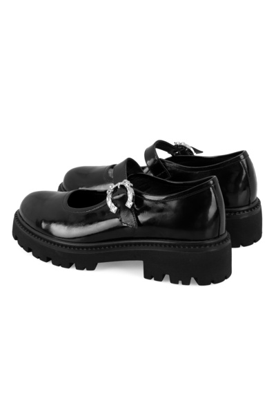 Desa Kadın Siyah Ayarlanabilir Tokalı Deri Günlük Ayakkabı