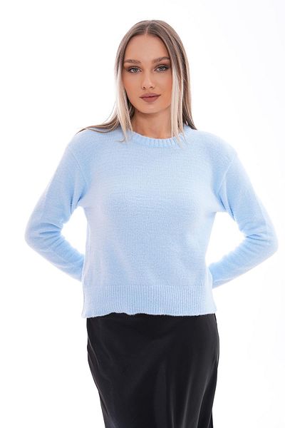 ŞİMAL Pulover tricotat pentru damă, cu gât crew, moale 245162   -