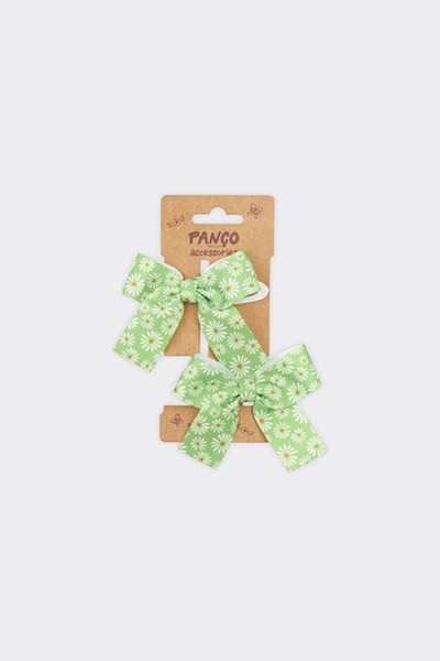 Panço Kız Çocuk Sarı 2'li Toka Set