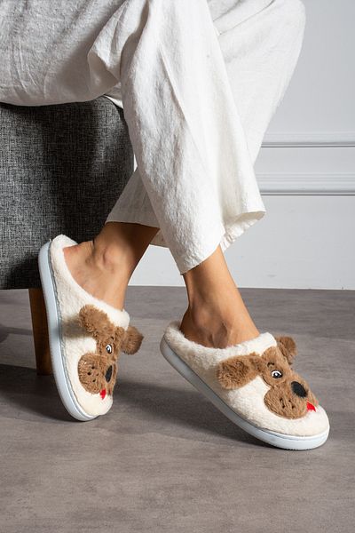 ALTUVATEKS Orthopedic Sole - Silent and Sliding Figured Slippers Home Slippers