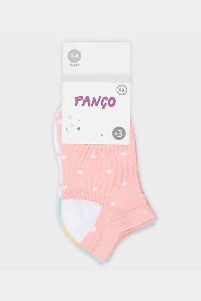Panço Kız Çocuk Desenli Patik Çorap