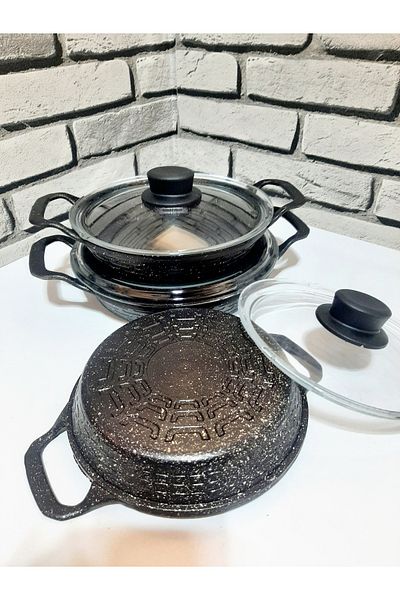 asc.home Granite Pan Set. Clamshell (18-20-22 cm)