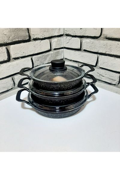 asc.home Granite Pan Set. Clamshell (18-20-22 cm)