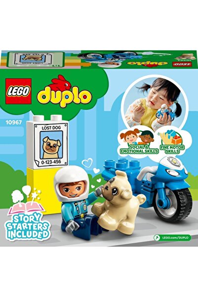 LEGO ® DUPLO® Kurtarma Polis Motosikleti 10967 - 2+ Çocuklar için Oyuncak Yapım Seti (5P)