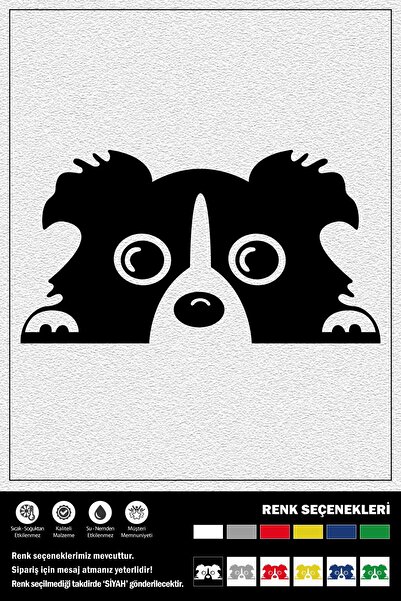 Ecce ملصق كلب ينظر من خلال الأمتعة مقاس 20 × 10 سم Eru00033