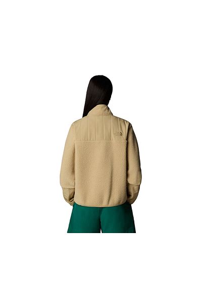 THE NORTH FACE W Cragmont Fleece 1/4 Snap pentru femei, ocazional, fleece, NF0A84IBLK51 crem