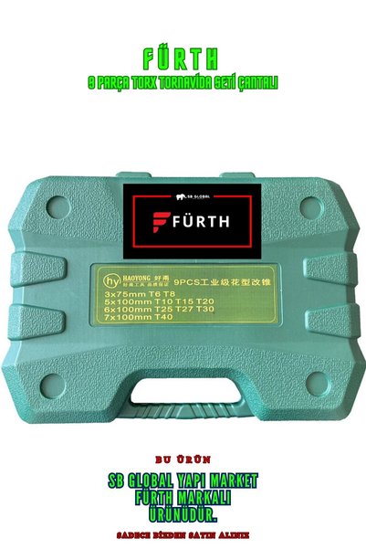 FÜRTH 9’Lı Torx Uçlu Tornavida Seti Çantalı Özel Seri