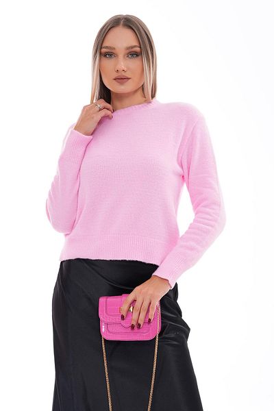 ŞİMAL Pulover tricotat pentru damă, cu gât crew, moale 245162   -