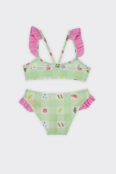 Panço Kız Çocuk Meyve Desenli Bikini