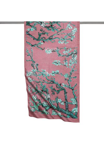 Bursa İpek Dried Rose Almond Flower Silky Scarf