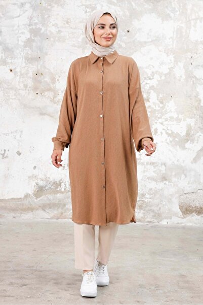 Bestenur Lisa Long Mink Tunic 1249 - Με κουμπιά