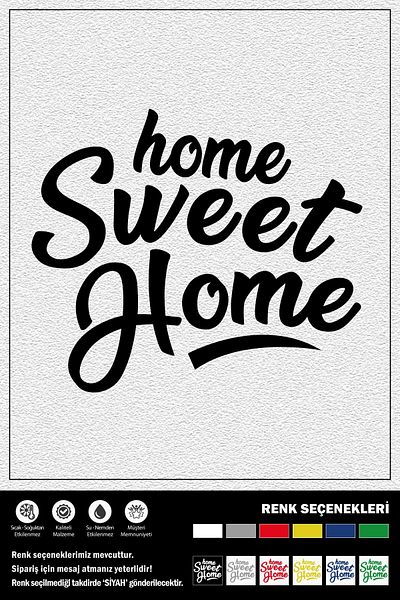 Ecce Autocolant Home Sweet Home 60 X 70 Cm Eru00103