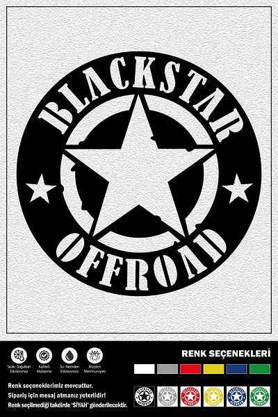 Ecce Blackstar Offroad Sticker 30 X 30 Cm Eru00009