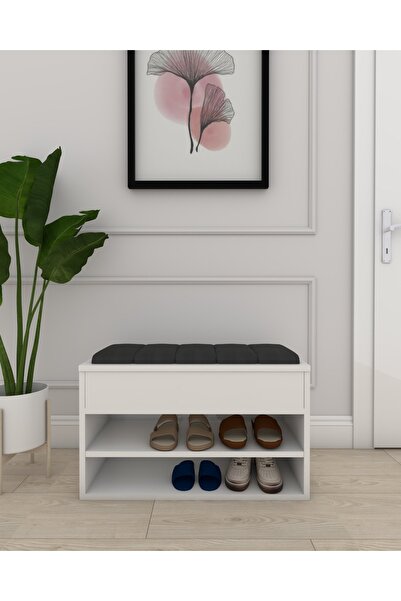 EKOÇ WOOD DESİNG Rengibiz Sandıklı Ayakkabılık Puflu Ayakkabılık Kapı Önü Ayakkabılık