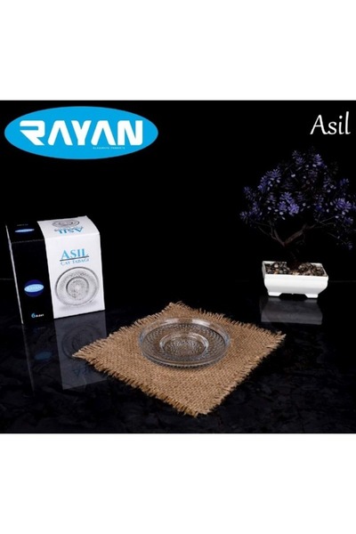 Rayan YANPA TICARET RAYAN 6 قطع طبق شاي نوبل