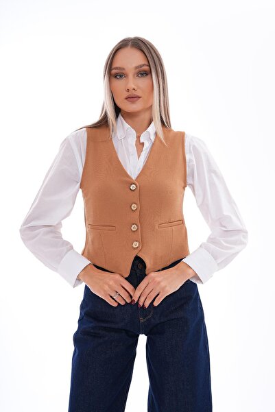 ŞİMAL Kadın Düğme Kapamalı Yelek 245289 -