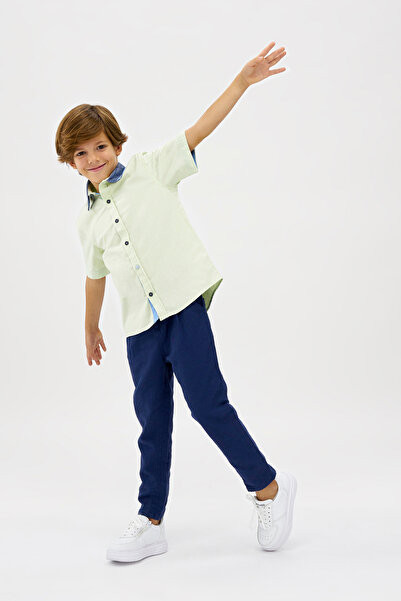 Panço Erkek Çocuk Beli Ayarlanabilir Lastikli Lacivert Pantolon