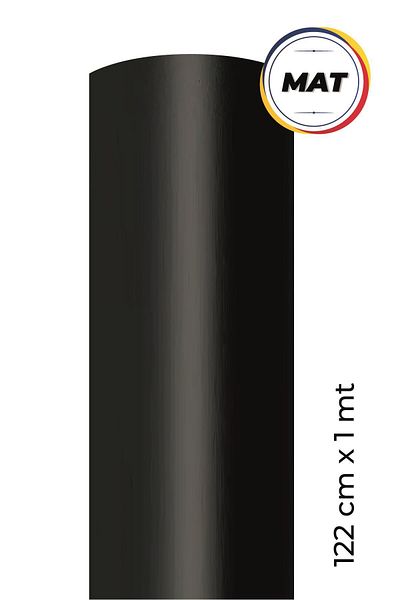 Ecce Folie de acoperire autoadeziva neagra mat 122 Cm X 1 Mt